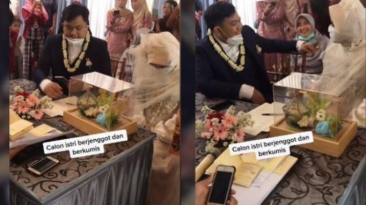 Viral! Pengantin Pria Terkejut Bukan Kepalang Saat Membuka Cadar Sang Mempelai Wanita