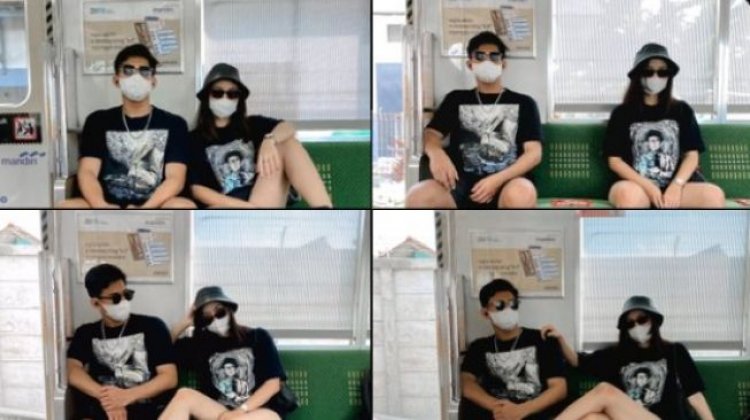 Viral Perempuan Cantik Foto Berduaan di Kereta, Tapi Kakinya, Netizen: Jorok Kaki Dinaikkan ke Kursi....