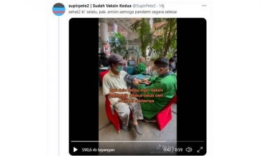 Viral, Kakek Ini Rela Kayuh Sepeda 15 KM Demi Ikut Vaksinasi, Videonya Disukai 40 Ribu Kali