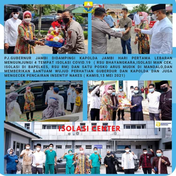 Di Hari Lebaran, Pj Gubernur Jambi Kunjungi Tempat Isolasi COVID-19
