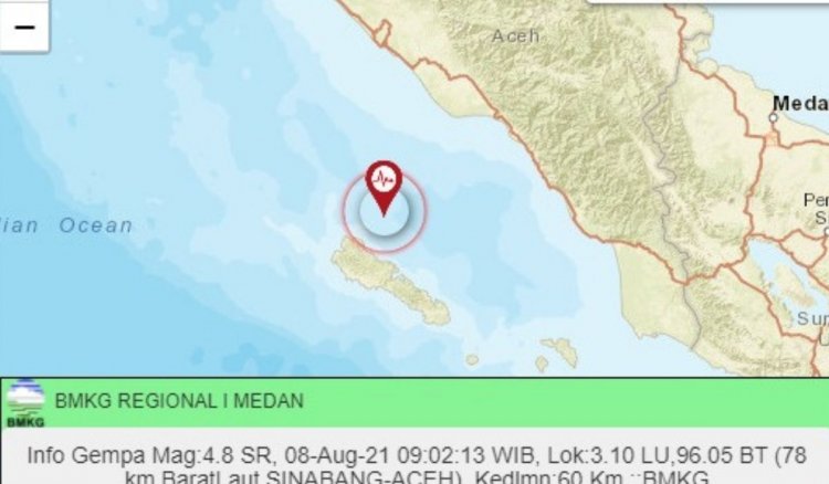 Gempa Beruntun Landa Aceh, Kurun Waktu 15 Menit