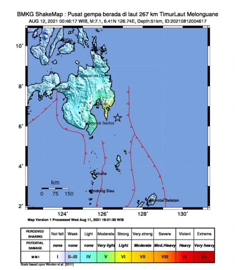 Gempa 7,1 Magnitudo Guncang Talaud