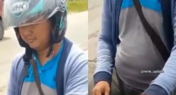 Viral! Pria Ini Tubuhnya Kaku di Atas Motor Sejak Semalam