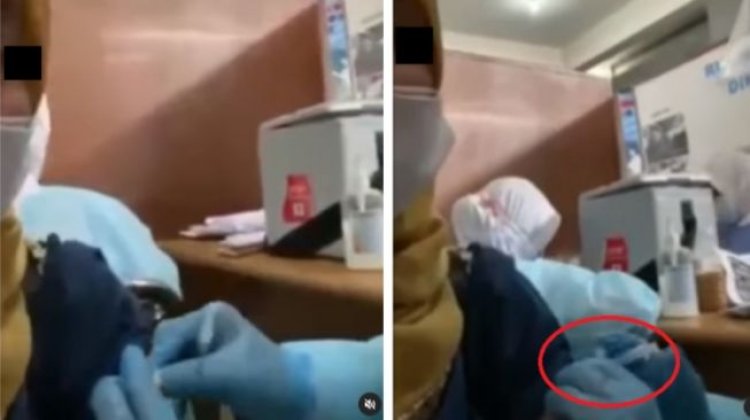 Viral Cewek Ini Disuntik Vaksin 'Kosong', Nakes: Sorry, Sorry, Sorry, yo, Kesalahan