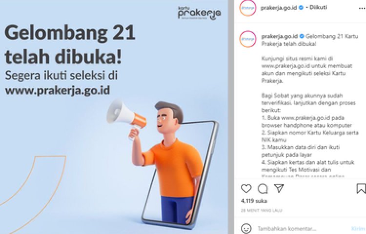 Resmi Dibuka! Begini Cara Daftar Prakerja Gelombang 21