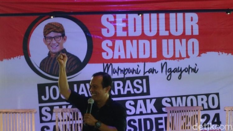 Wah! Giliran Sandi Dapat Dukungan, Sedulur dan Milenial di Sleman Deklarasi Menteri Jokowi Ini Jadi Capres 2024