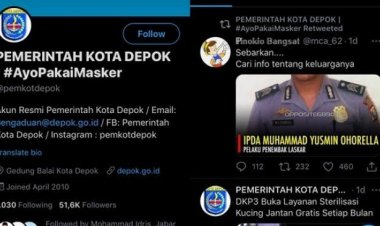 Usai Viral Retweet 'Polisi Penembak Laskar', Admin Akun Pemkot Depok Dinonaktifkan