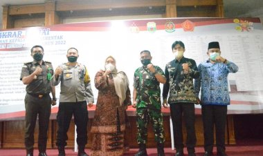 Bupati Masnah Busro Hadiri Acara Deklarasi Damai Pilkades Gelombang I