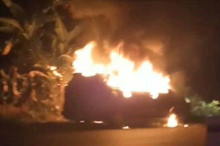 Heboh! Satu Mobil Terbakar usai Mengisi BBM di SPBU