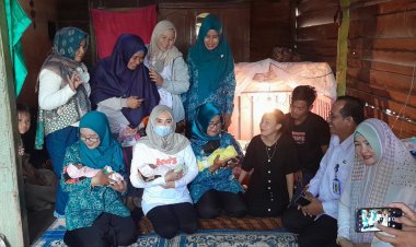 Momen Bahagia Ibu Bayi Kembar 3 di Senaung Kala Dikunjungi Istri Pj Bupati