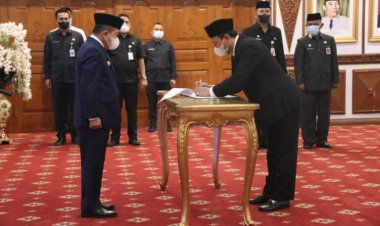 Al Haris Lantik Empat Pejabat Pimpinan Tinggi Pratama