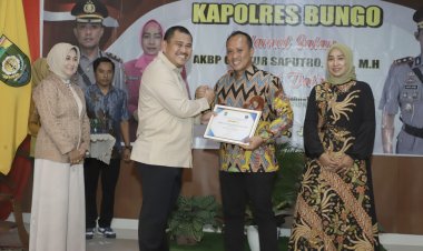 Kenal Pamit Kapolres Bungo Baru & Lama, Bupati Berharap Sinergitas Terjaga