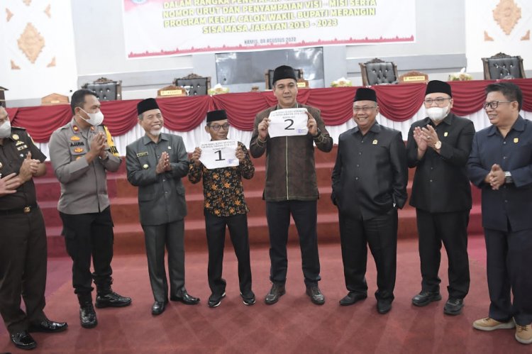 Dua Calon Wakil Bupati Merangin Ditetapkan, Taboy Nomor Urut 1, Nilwan Nomor 2