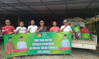 IKBJ Bantu Warga Tanah Tumbuh Bungo Terdampak Kebakaran