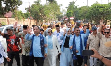 Didampingi Lautan Massa, Jumiwan Aguza dan Maidani Resmi Diterima sebagai Peserta Pilkada Bungo 2024