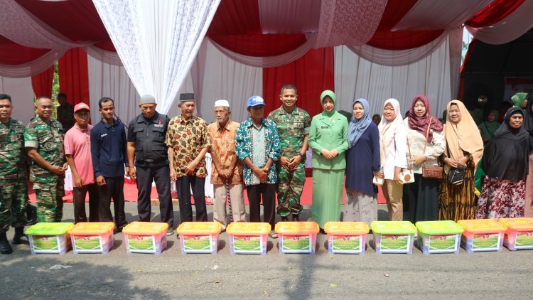 Kodim 0416/Bute Rayakan HUT Ke-79 TNI dengan Aksi Sosial di Kabupaten Bungo