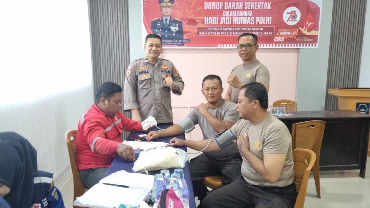 Hari Jadi ke-73 Humas Polri, Polres Bungo dan PMI Gelar Donor Darah, Kapolres: Kontribusi Nyata Mendukung Kesehatan Masyarakat