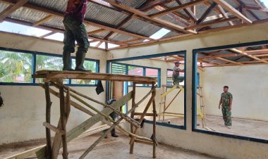 TMMD Kodim Bute Kebut Pengerjaan Perbaikan Madrasah