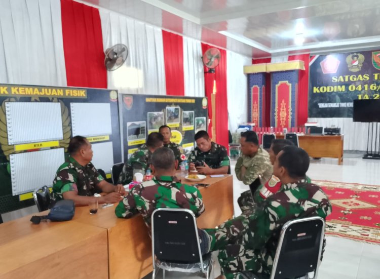 Evaluasi TMMD ke-123 Kodim 0416/Bute: Kasdim Tekankan Penyelesaian Tepat Waktu