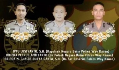 Begini Kronologi Tiga Anggota Polres Way Kanan Lampung Tewas Ditembak saat Gerebek Sabung Ayam