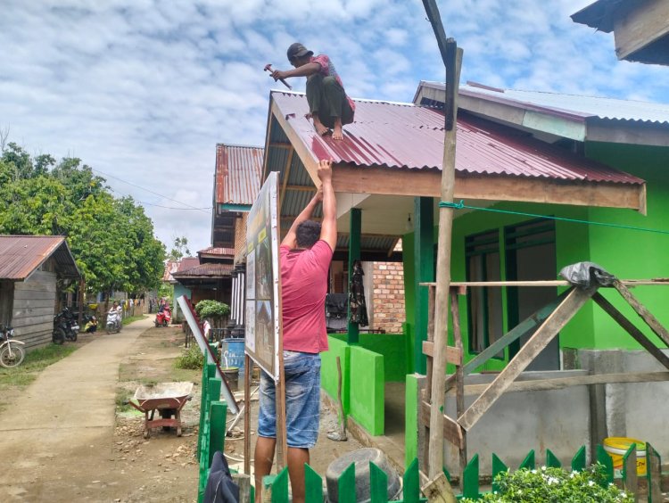 Satgas TMMD Kodim 0416/Bute Tingkatkan Kualitas Hunian Warga Tebo
