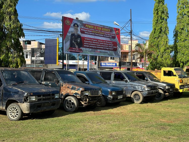 Sembilan Kendaraan Pelangsir BBM Diamankan di Bungo, Sejumlah Sopir Kabur Tinggalkan Mobil