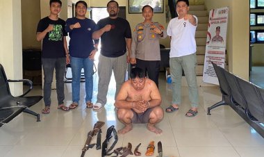 Pria Asal Dharmasraya Ditangkap di Bungo, Diduga Simpan Senpi dan Sajam Ilegal