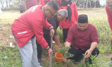 Momentum HUT Megawati Soekarnoputri ke-79, DPC PDI Perjuangan Bungo Tanam Harapan Lewat Pohon