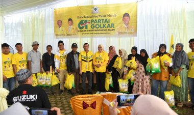 Golkar Tanjabtim Gelar Halal Bihalal dan Pasar Murah, Diserbu Warga