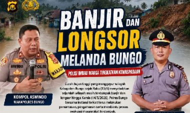 Banjir dan Longsor Melanda Bungo, Polisi Imbau Warga Tingkatkan Kewaspadaan