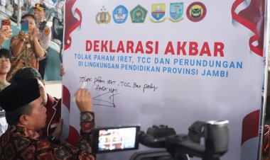 Belasan Ribu Pelajar Jambi Deklarasi Tolak IRET, TCC dan Bullying