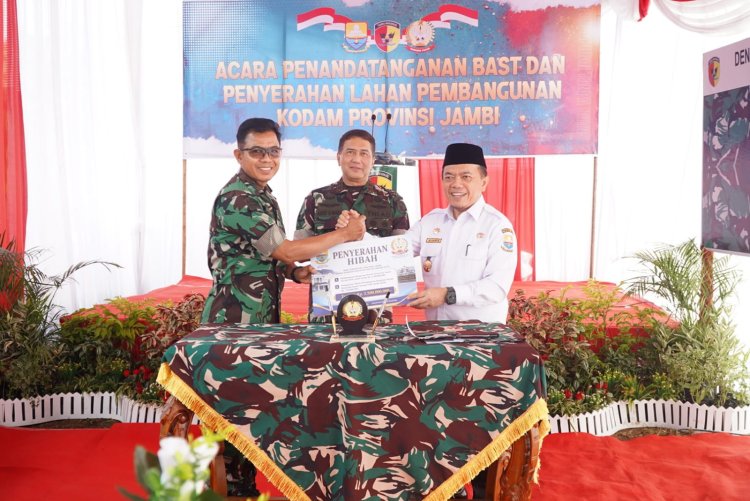 Pemprov Hibahkan Lahan Pembangunan KODAM di Jambi