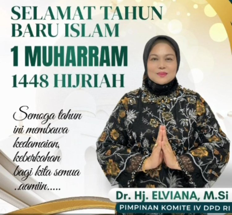Sambut 1 Muharram 1448 H, Senator Elviana Ajak Masyarakat Jadikan Tahun Baru Islam Momentum Hijrah dan Introspeksi