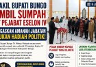 Wabup Bungo Lantik 37 Pejabat Eselon IV, Tegaskan Tak Ada Pejabat yang Boleh Bermain-main dengan Amanah Jabatan