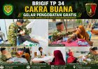 Brigif TP 34 Cakra Buana Gelar Bakti Kesehatan, Ratusan Warga Indramayu Nikmati Layanan Pengobatan Gratis