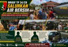 Brigif TP 34/CB Salurkan Air Bersih untuk Warga Terdampak Kekeringan di Indramayu
