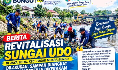Sungai Udo Jaya Setia Dibersihkan, Puluhan Pekerja Dikerahkan Antisipasi Banjir