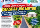Akses Jalan Kampus UMB Diaspal 150 Meter, H. Andriansyah Apresiasi Bantuan Bupati Bungo