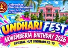 UNDHARI FEST 2026 Siap Meriahkan HUT ke-19 Universitas Dharmas Indonesia, Dr. Elviana: Momentum Membangun Kreativitas dan Prestasi Generasi Muda