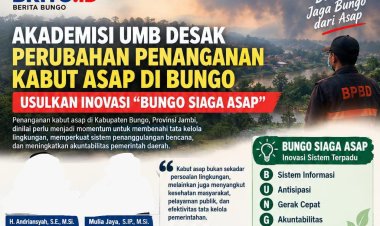 AKADEMISI UMB DESAK PERUBAHAN PENANGANAN KABUT ASAP DI BUNGO, USULKAN INOVASI "BUNGO SIAGA ASAP"