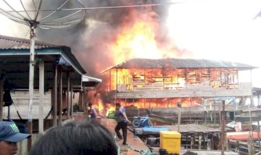 10 Unit Rumah Warga Nipah Panjang Kebakaran