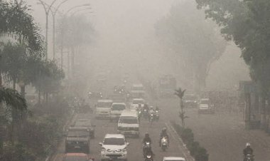 Malam Hari Kabut Asap Semakin Pekat, Warga Jambi Trauma Bencana Asap 2015