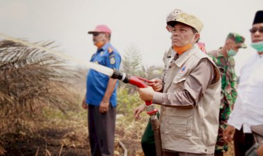 Apresiasi Tim Satgas Karhutla, Gubernur Jambi Turut Padamkan Kebakaran Lahan