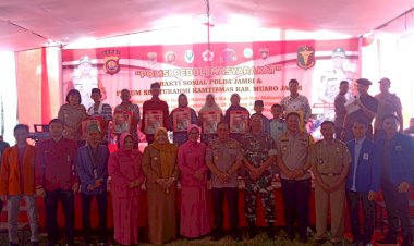 Masnah Hadiri Bhakti Sosial Polres Muarojambi di Sungaigelam