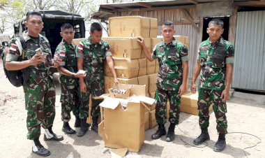 Satgas Yonif Raider 142/KJ Gagalkan Penyeludupan Tembakau