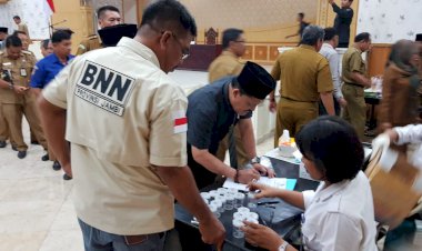 Mendadak! BNN Tes Urine Ratusan ASN Tanjab Barat