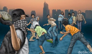 Polisi Tangkap Enam Pelaku Tawuran di Depan Thamrin City