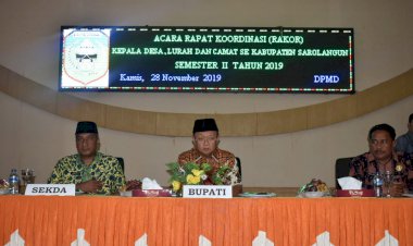 Bupati Hadiri Rakor Camat, Lurah dan Kades se-Kabupaten Sarolangun Semester II Tahun 2019