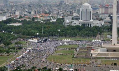 Massa Reuni 212 Minta Silaturahmi Antar Umat Semakin Baik