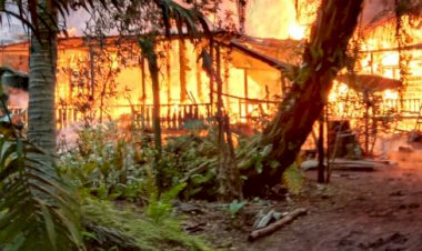 Ditinggal Pergi ke Pasar, Ruko Milik Warga di Tanjab Barat Ini Hangus Terbakar